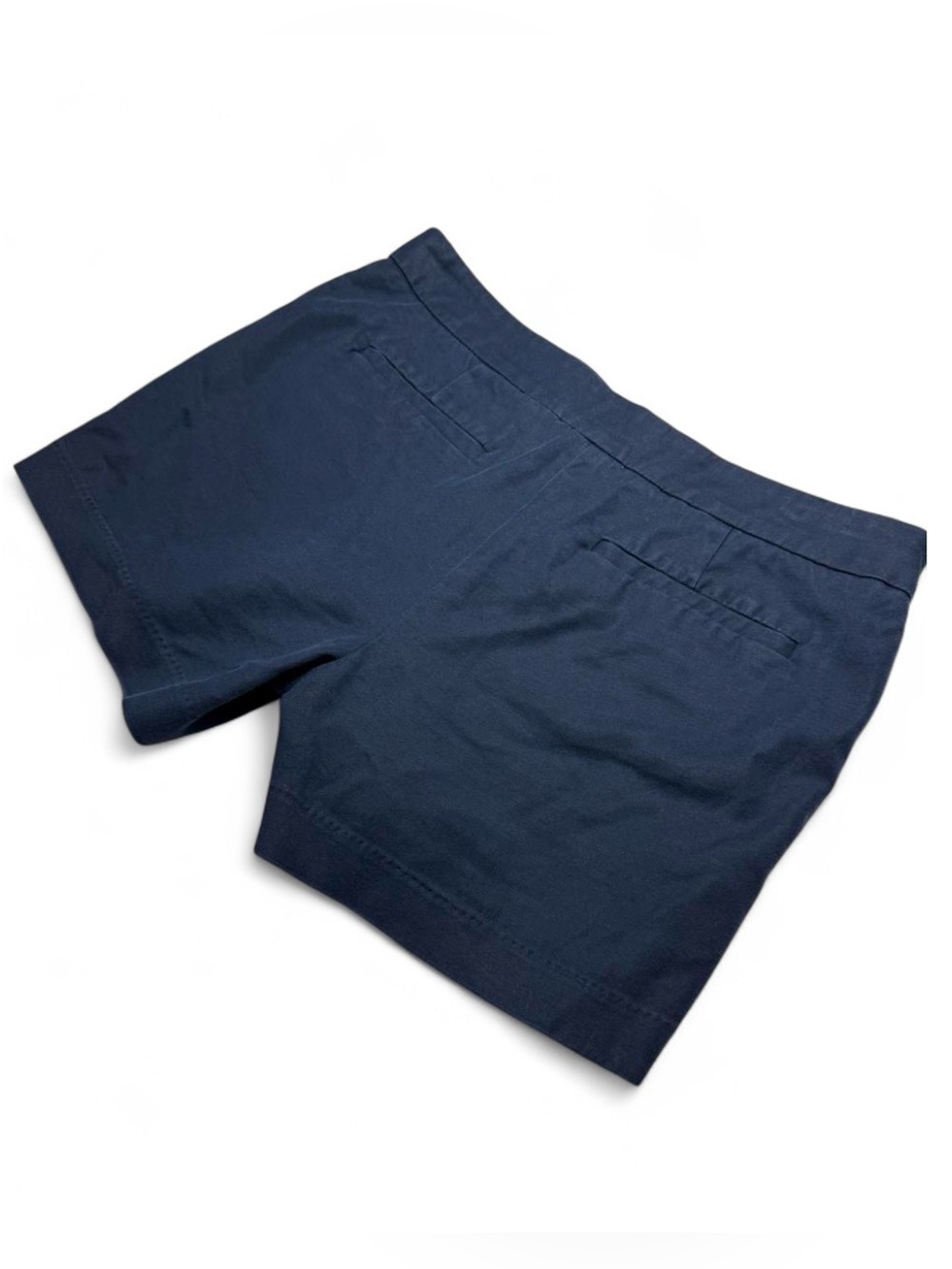 KENAR Nautical Checkered Woven Navy Blue White Shorts Coastal Preppy Tailored 8 - Picture 6 of 6